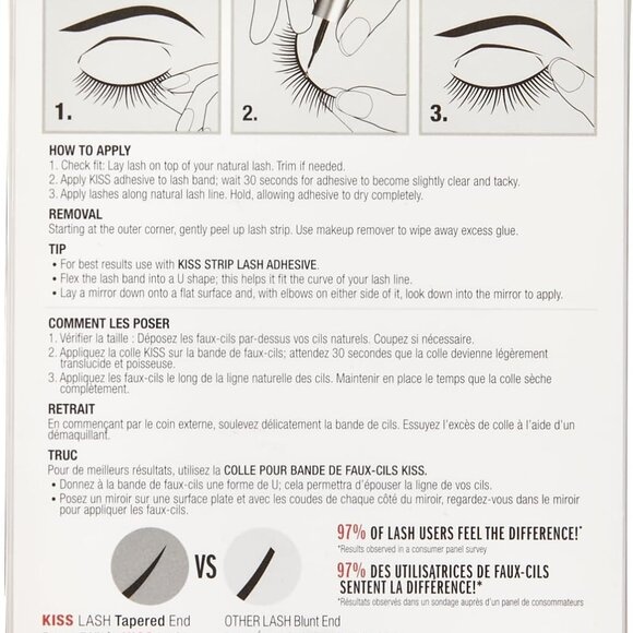 Kiss Lashes Look so Natural Multi Pack - 5 Pairs - Eyelashes 01, 0.05 Pounds - Picture 7 of 7